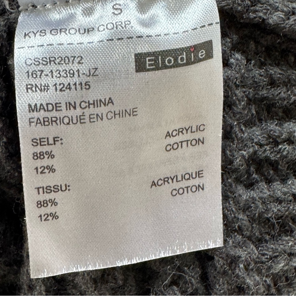 Gray Textured Knit Sweater - Picture 4 of 4